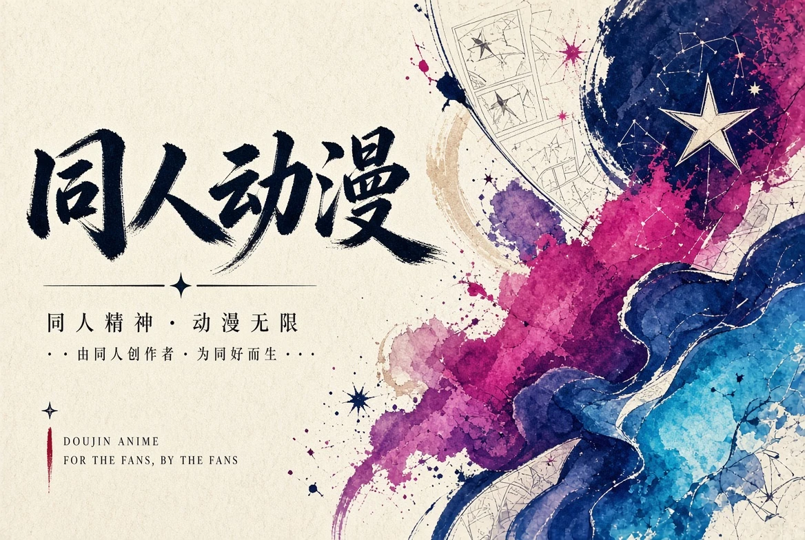 同人动漫品牌杂志阅读与创作主题插图